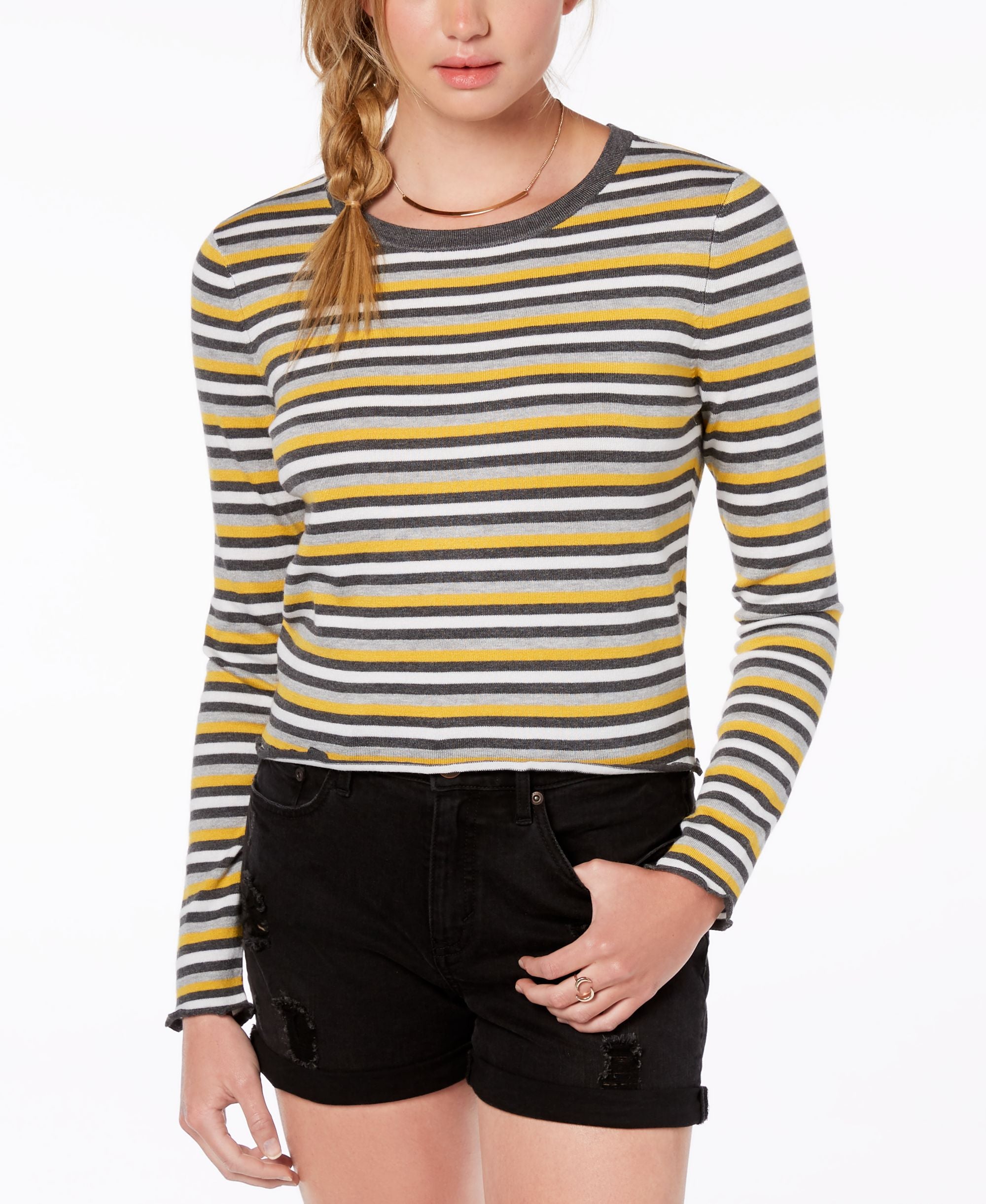 Ultra Flirt By Ikeddi Juniors Lettuce Edge Pullover