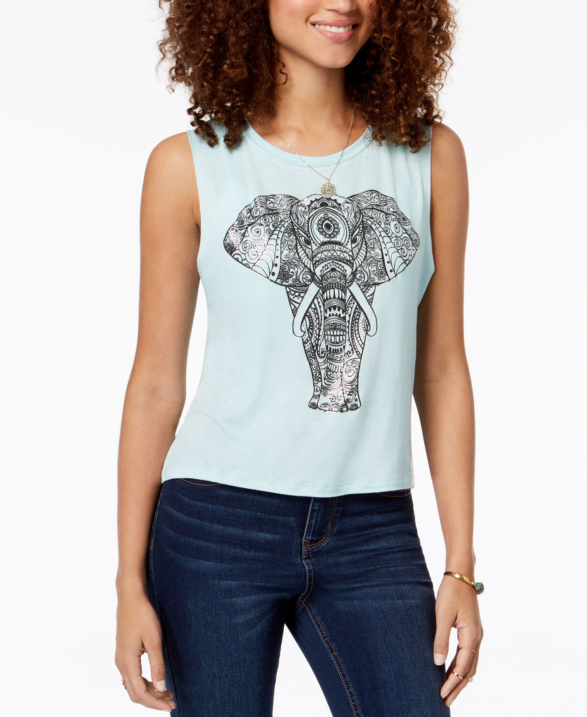 Rebellious One Juniors Graphic Tank Top