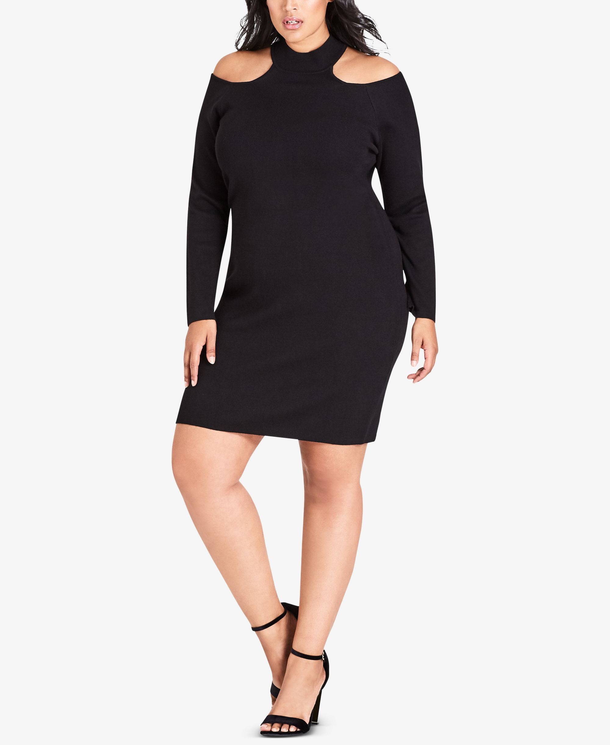 City Chic Trendy Plus Size Cold Shoulder Bodycon Dress