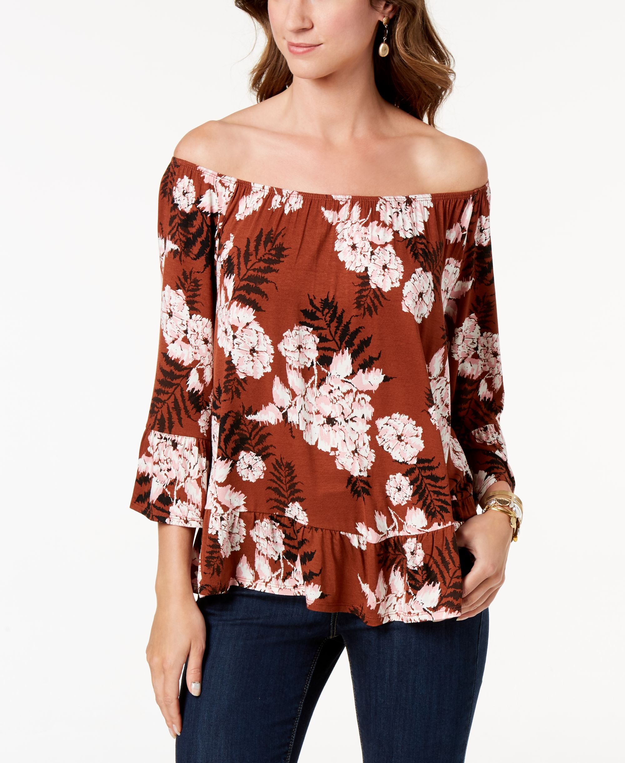 Printed Off-The-Shoulder Top