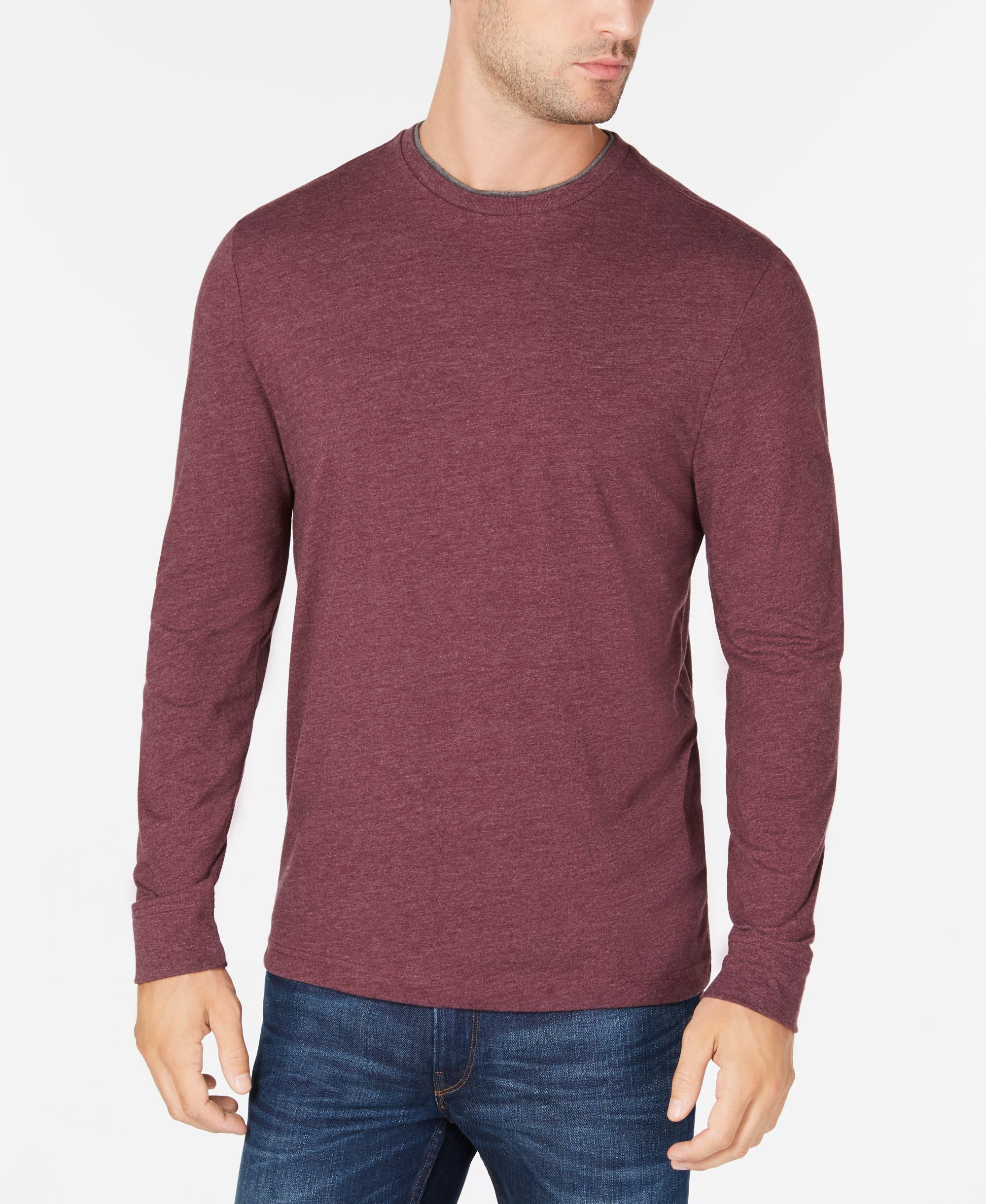 Club Room Mens Doubler Crewneck T-Shirt