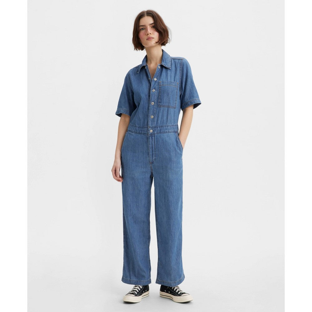Women's Cotton Short-Sleeve Heritage Jumpsuit