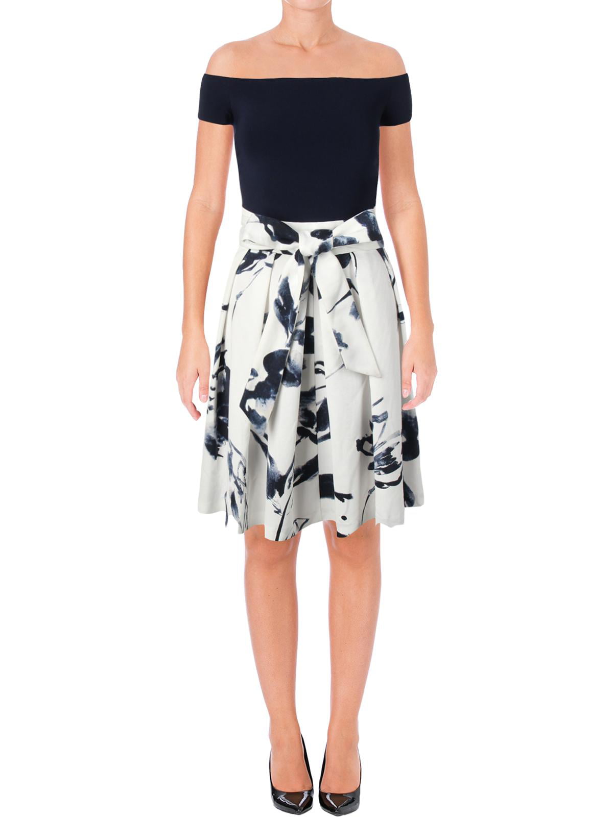 Lauren Ralph Lauren Two-Tone Fit Flare Dress