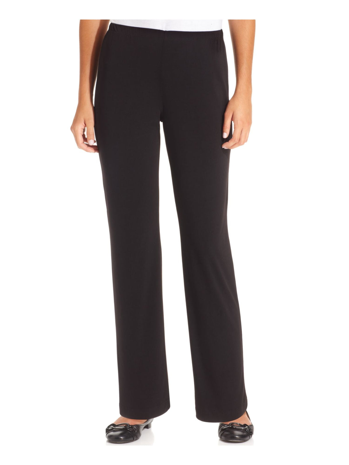 Petite Pull-On Straight-Leg Pants