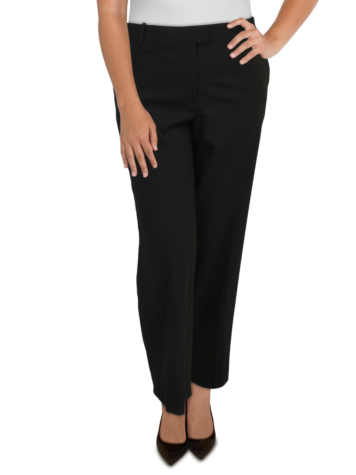 Women's Solid High-Rise Wide-Leg Career Pants