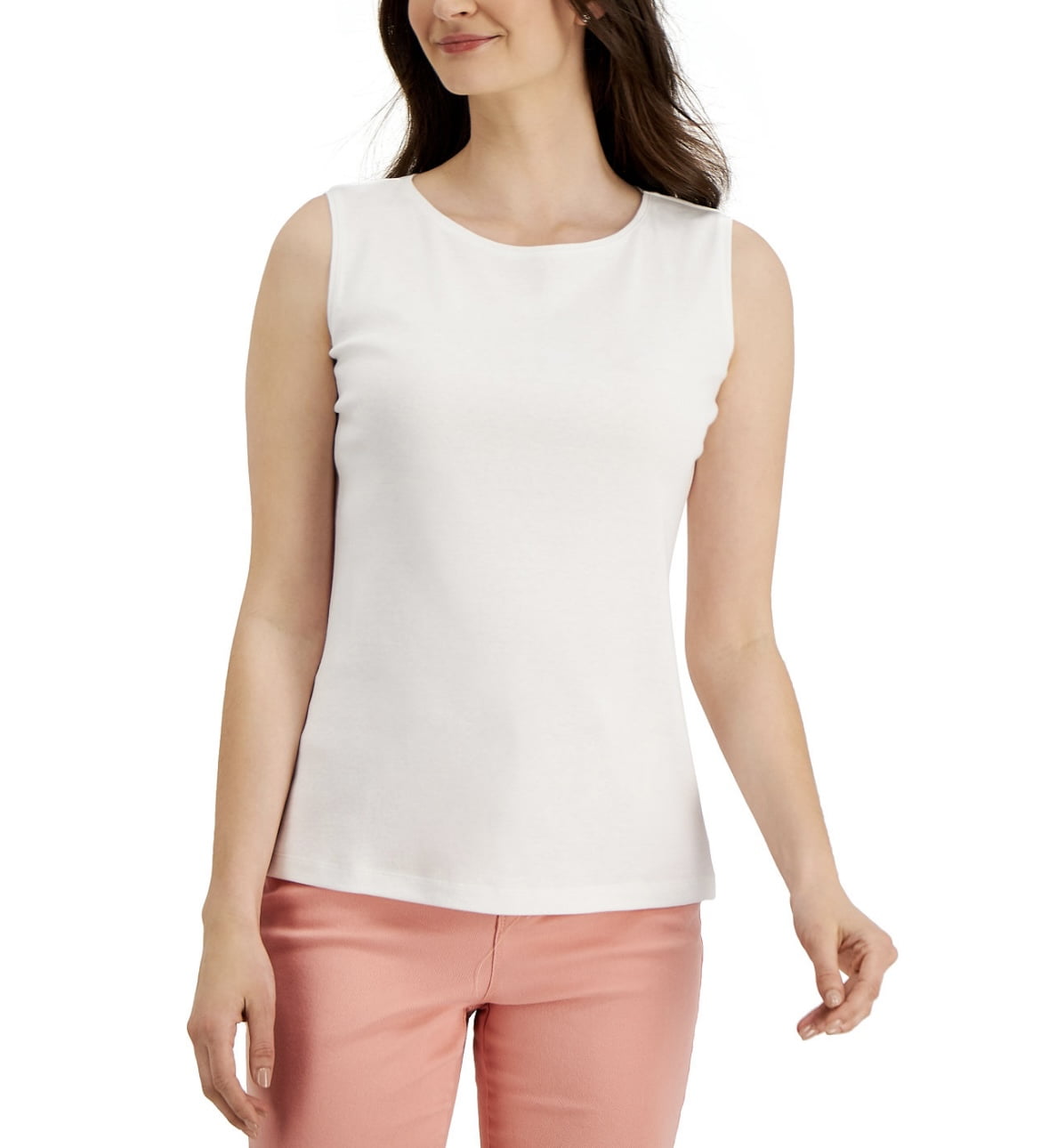 Cotton Scoop-Neck Top