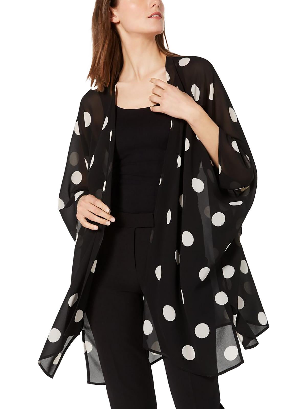 Printed Open-Front Chiffon Kimono