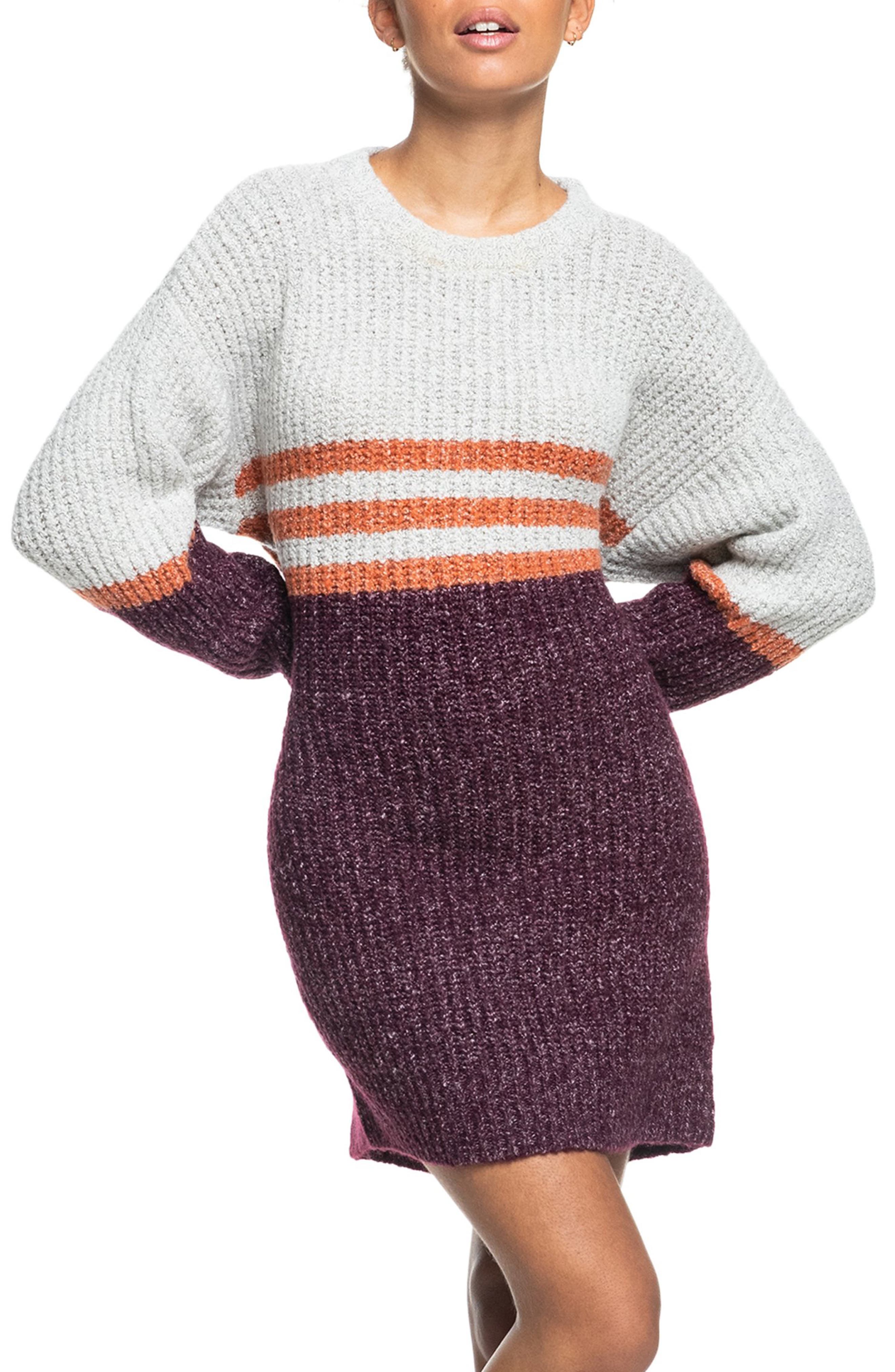 Roxy Milky Cloud Dress Colorbloc Fig S