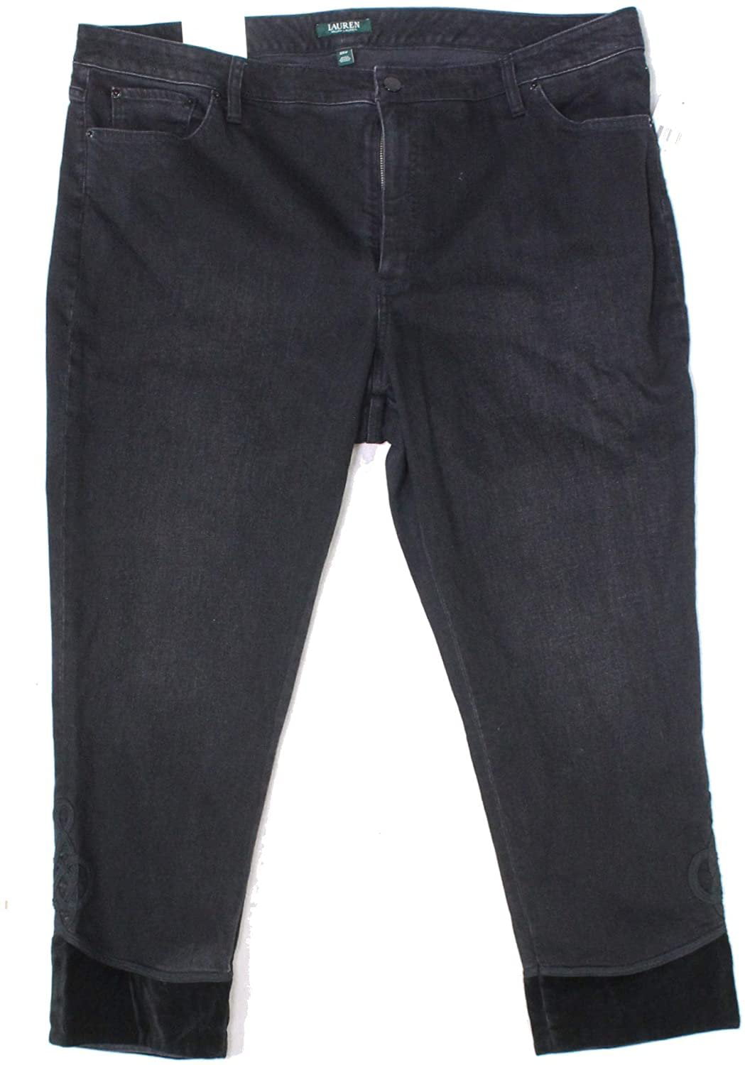 Womens Plus Regal Denim Embroidered Straight Leg Jeans