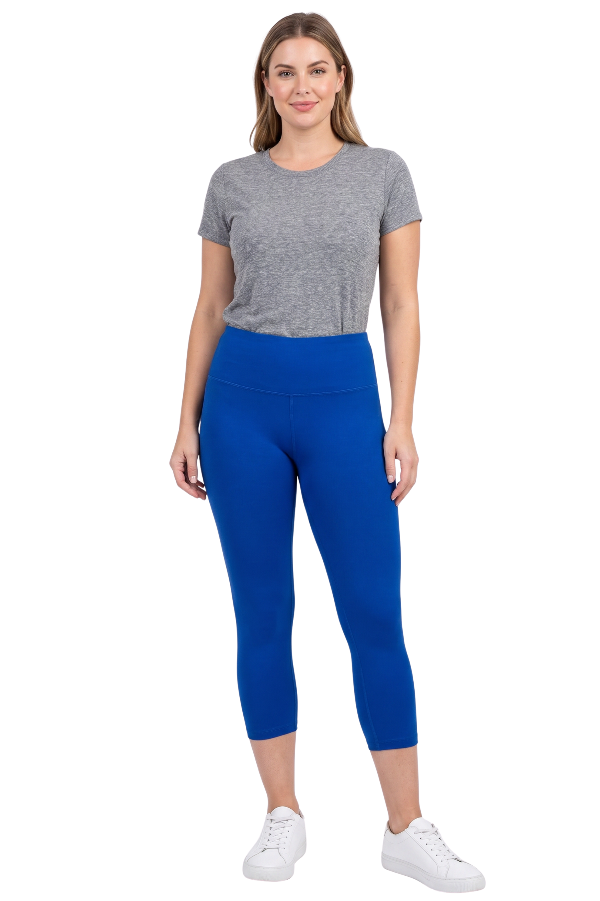 Brushed Basic Solid High Waisted Capris - 5 Inch - New Mix