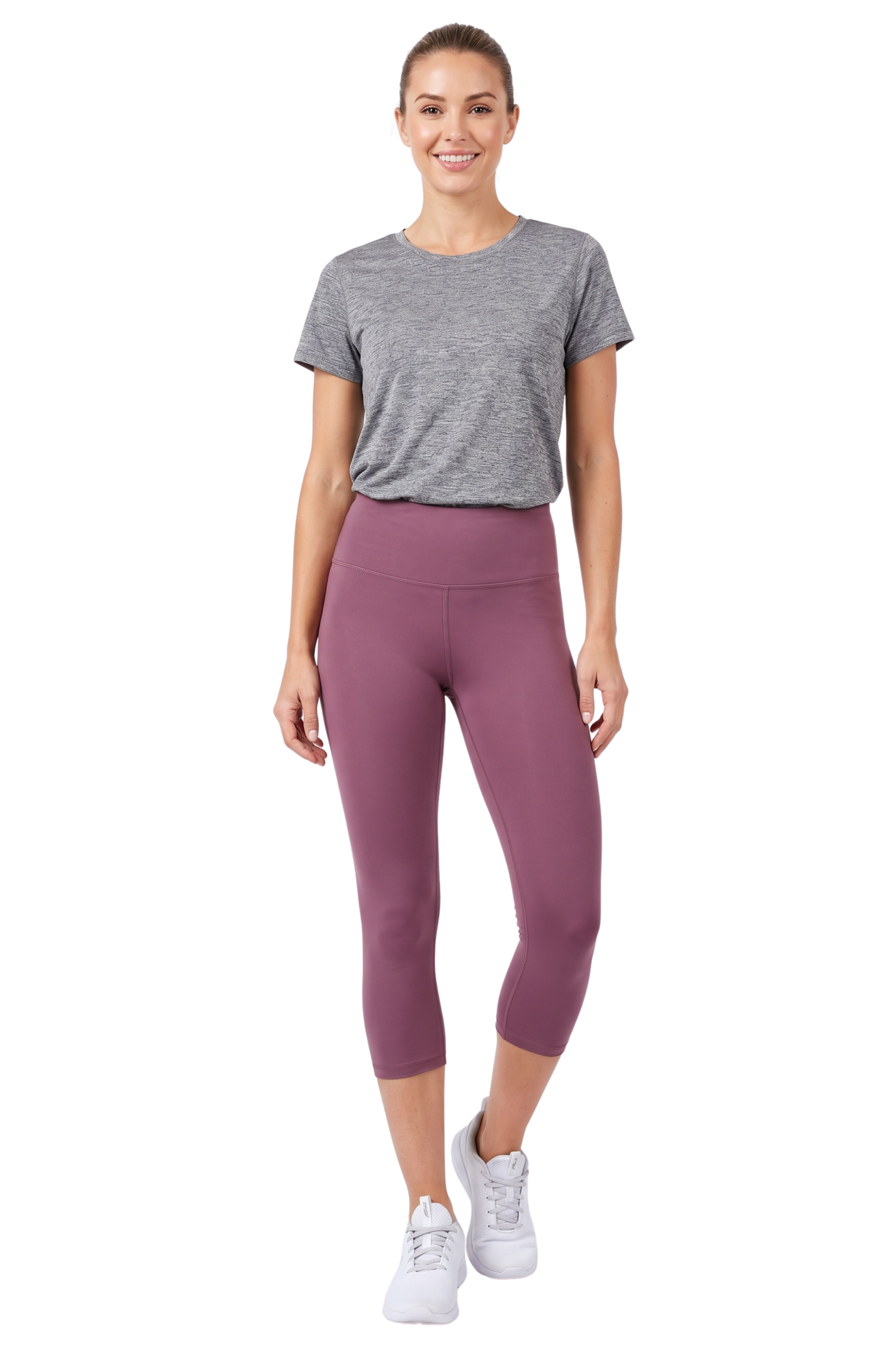 Brushed Basic Solid High Waisted Capris - 5 Inch - New Mix