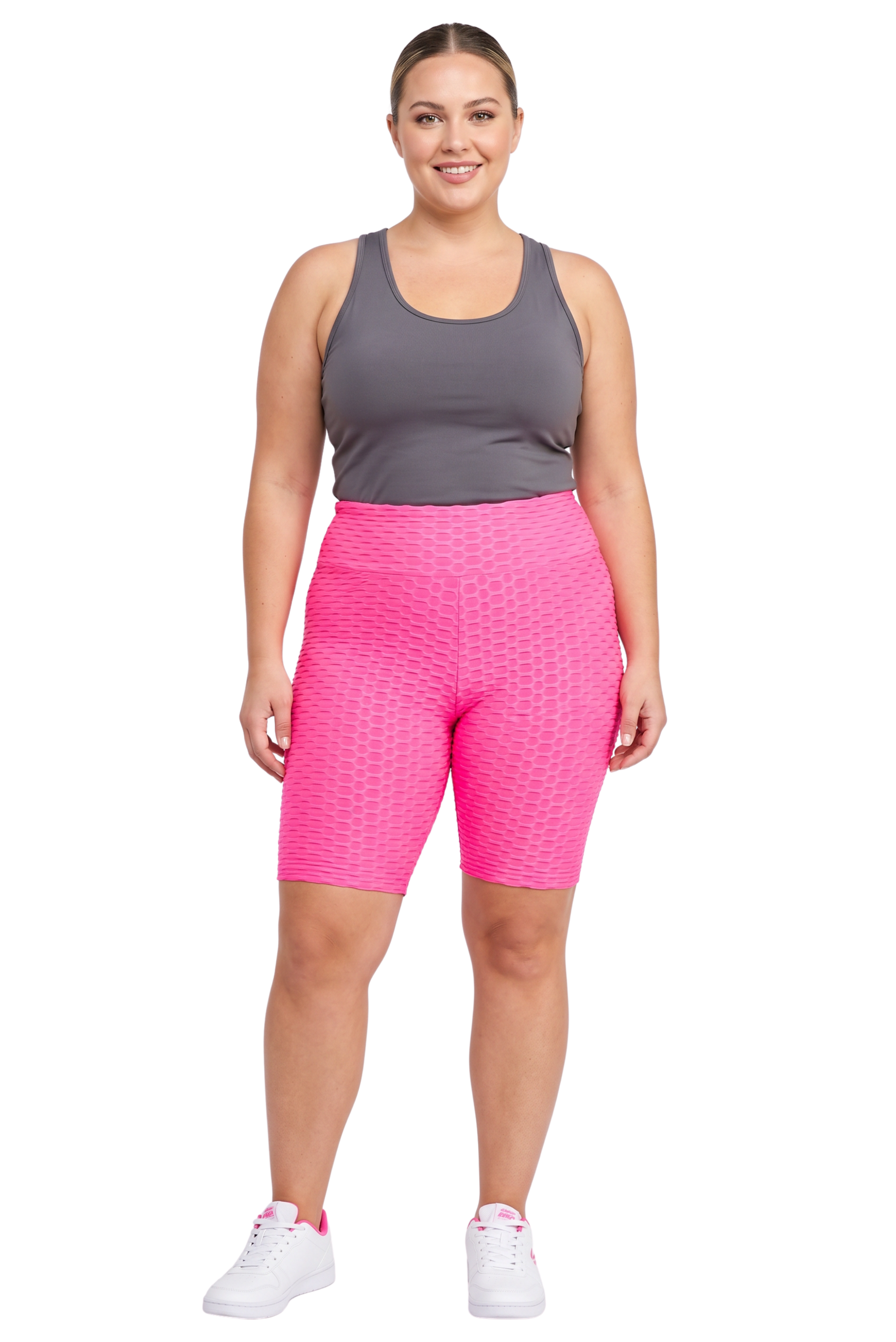Scrunch Butt High Waisted Plus Size Biker Shorts