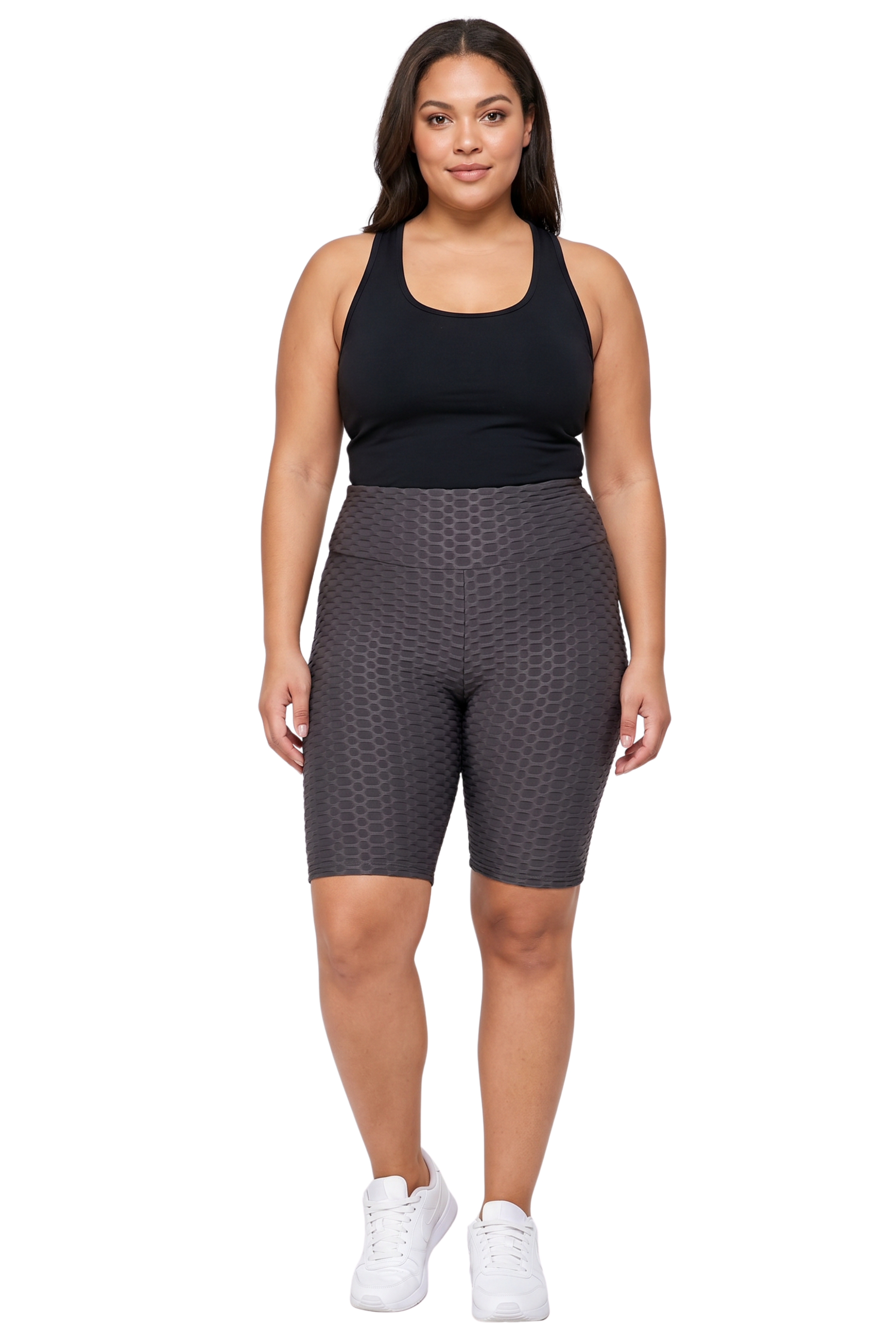 Scrunch Butt High Waisted Plus Size Biker Shorts