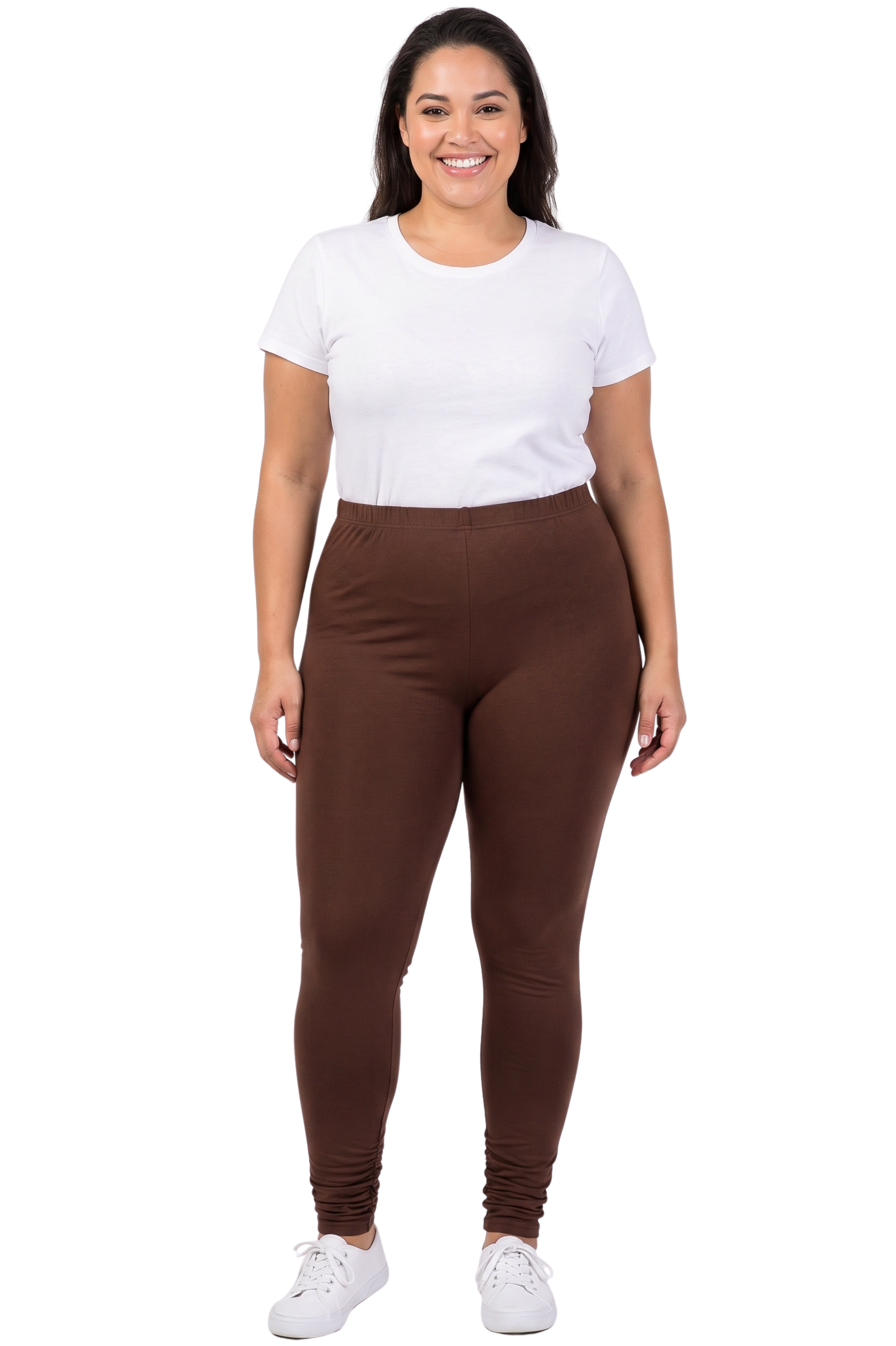 Buttery Smooth Basic Solid Plus Size Leggings - EEVEE