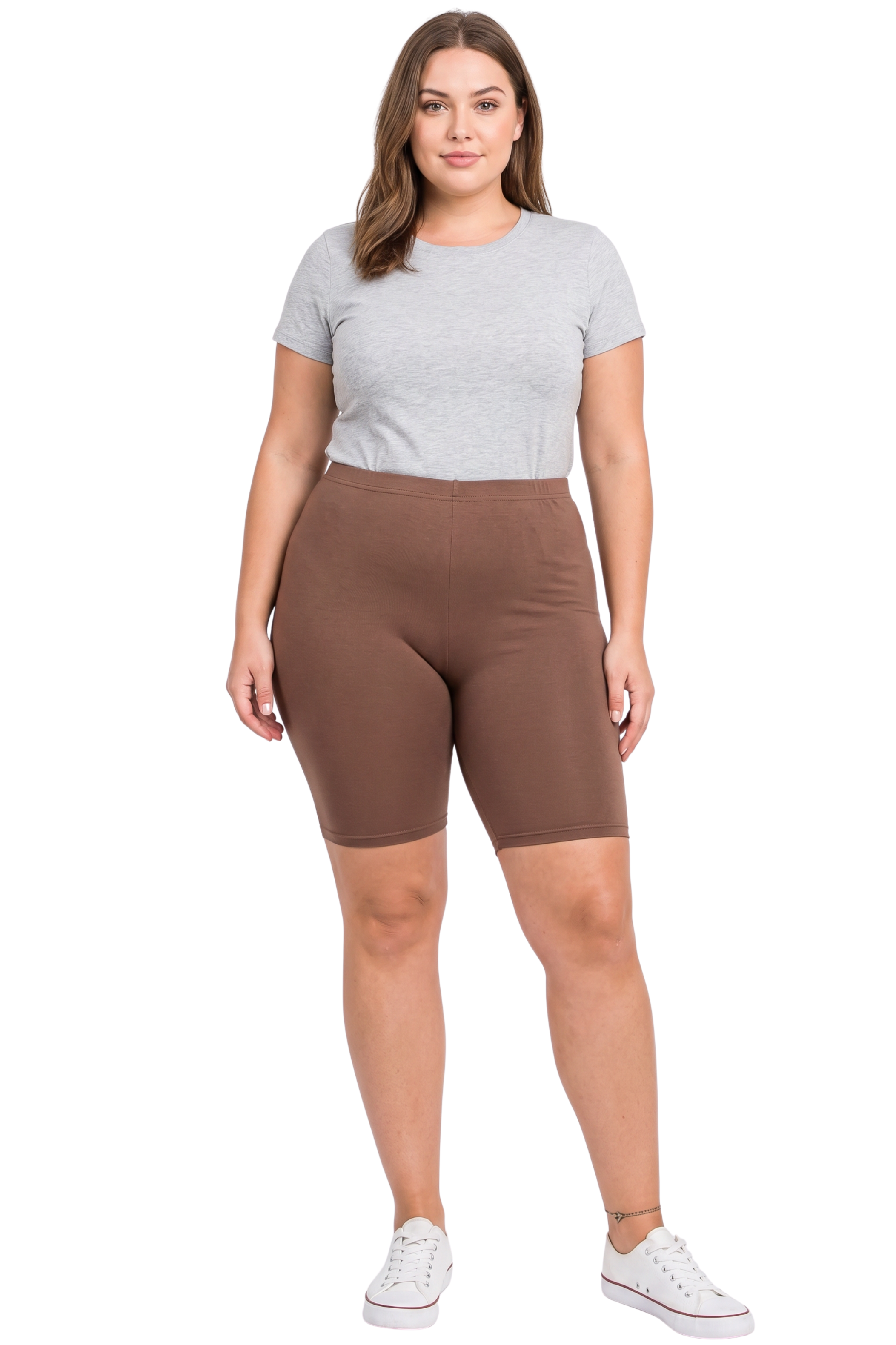 Buttery Smooth Basic Solid Extra Plus Size Biker Shorts - 3X-5X - USA Fashion