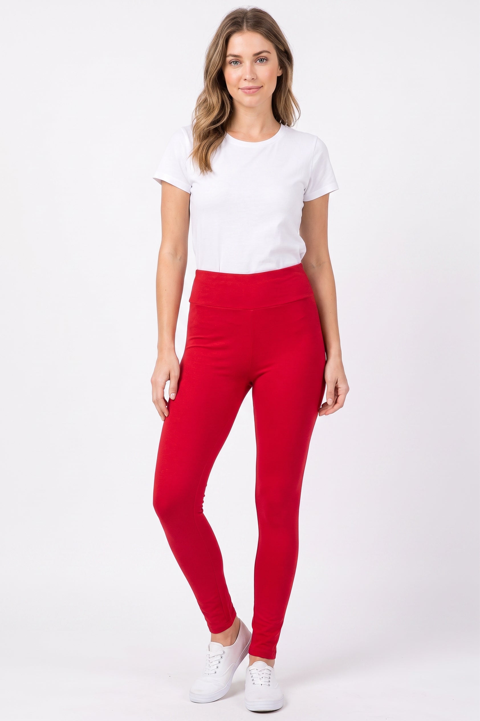 Buttery Smooth Basic Solid High Waisted Leggings - EEVEE - 3 Inch