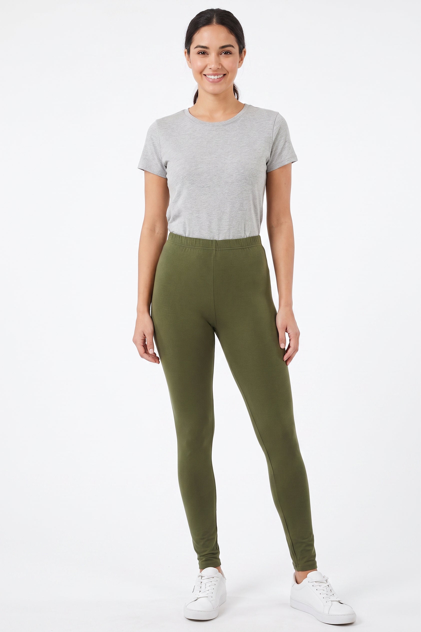 Buttery Smooth Basic Solid Leggings - EEVEE