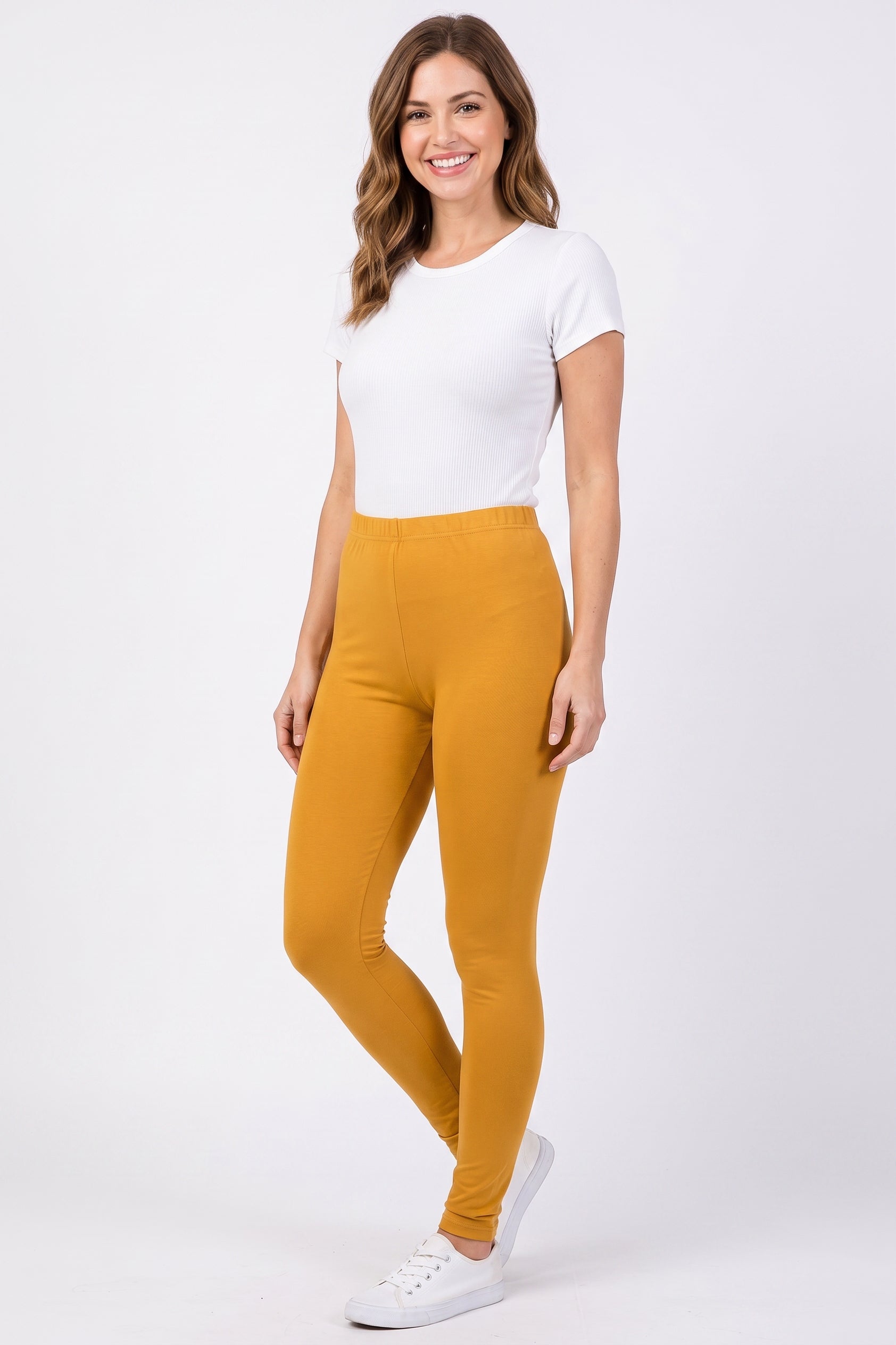 Buttery Smooth Basic Solid Leggings - EEVEE