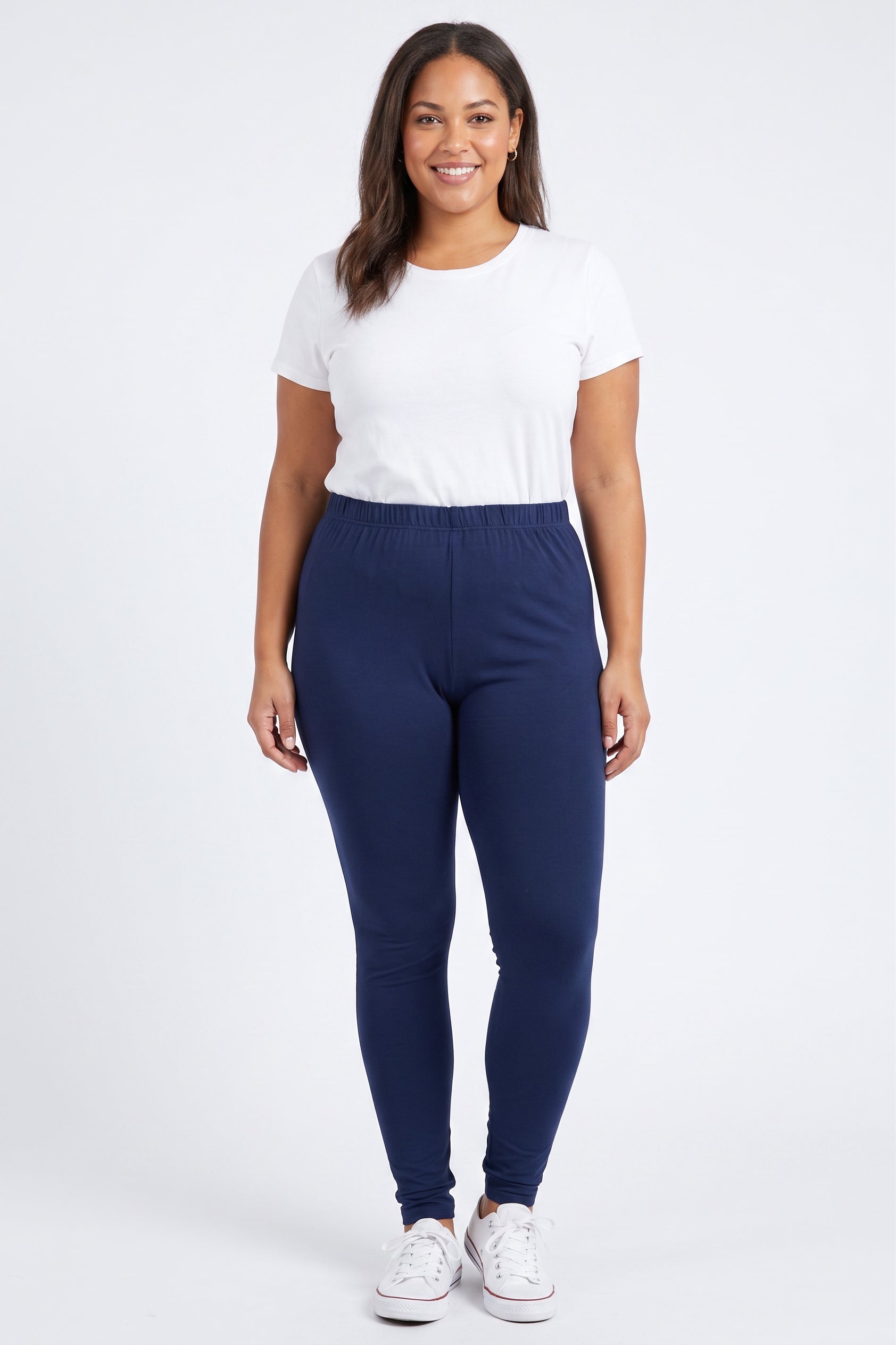 Brushed Basic Solid Leggings Extra Plus Size Leggings - 3X-5X - New Mix