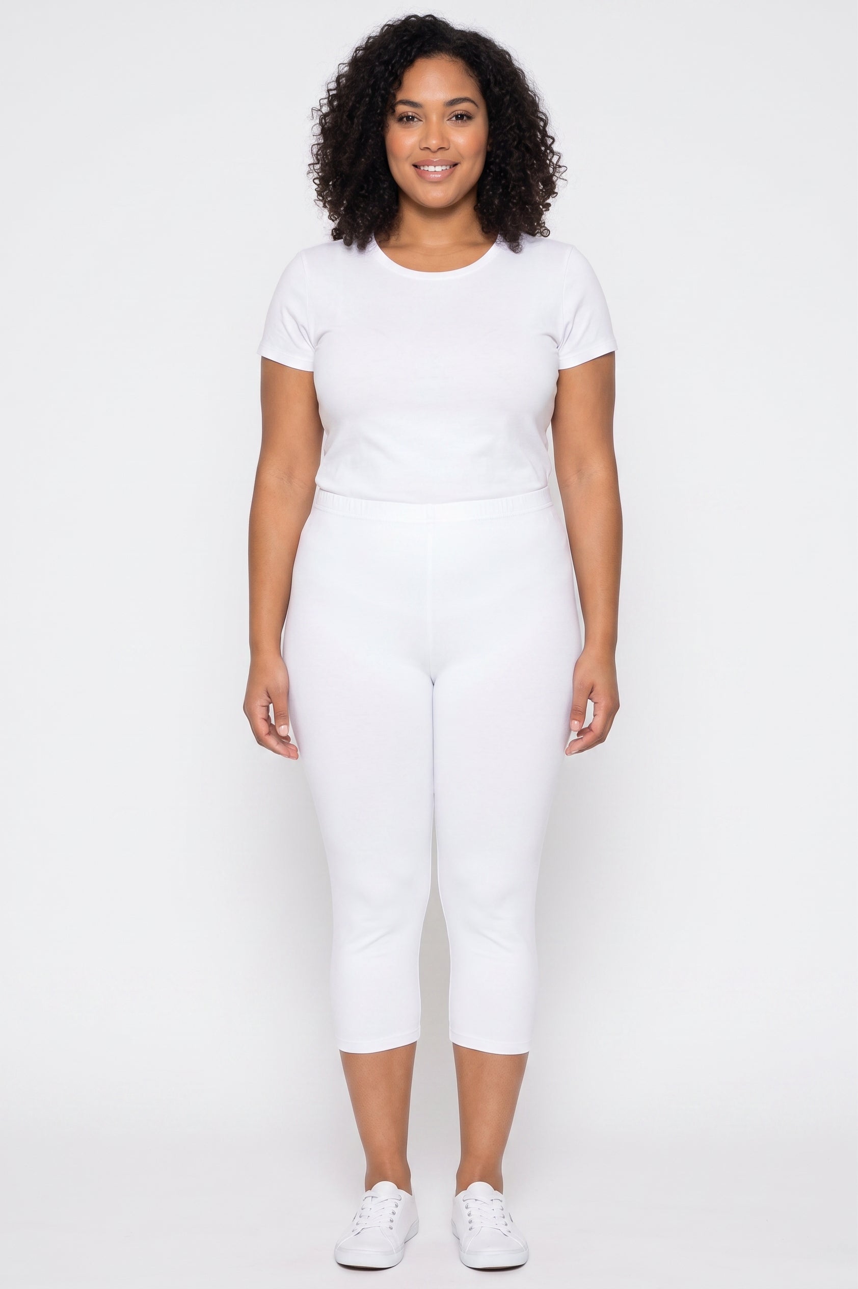 USA Cotton Capri Length Plus Size Leggings