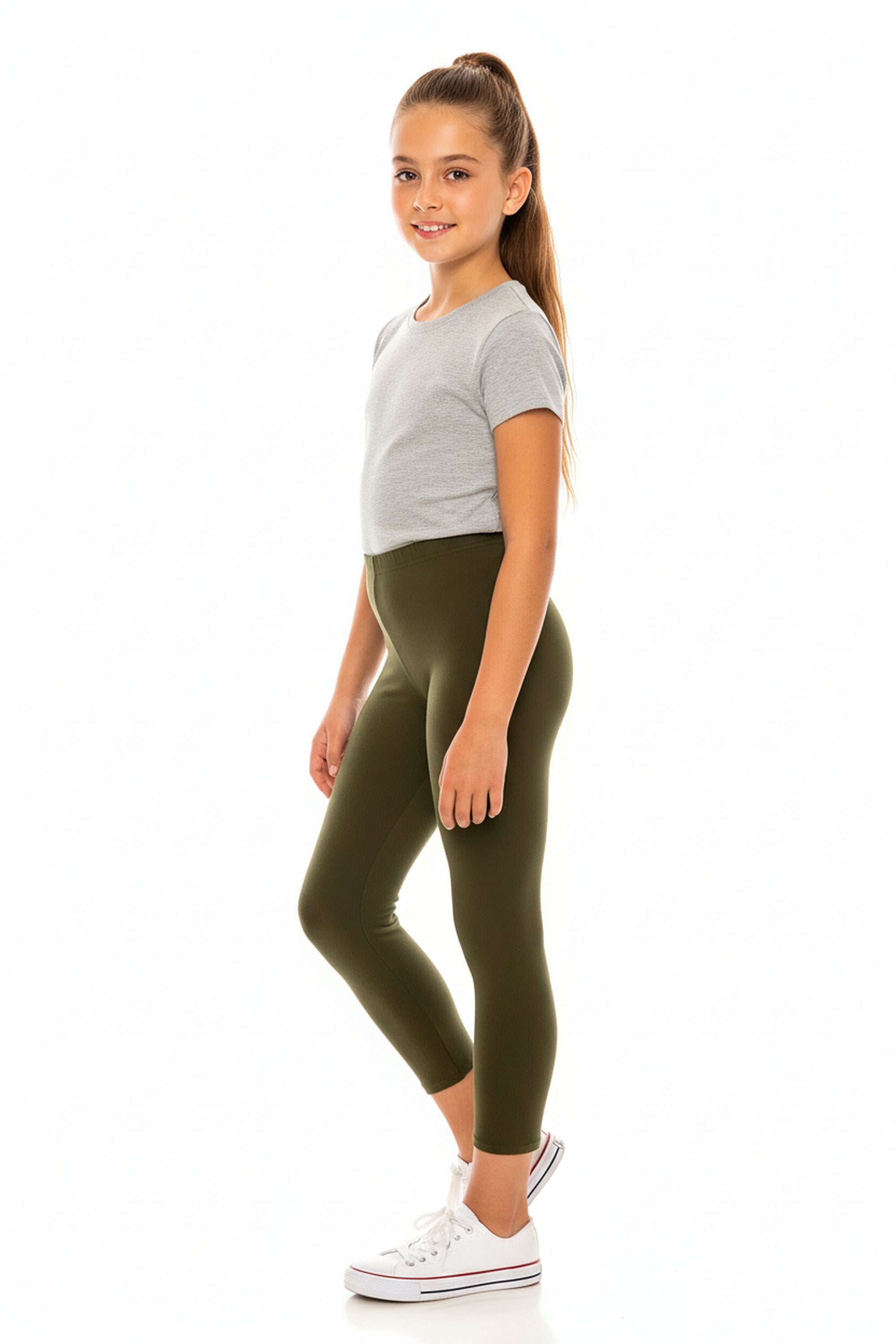 Buttery Smooth Solid Basic Kids Leggings - USA Fashion
