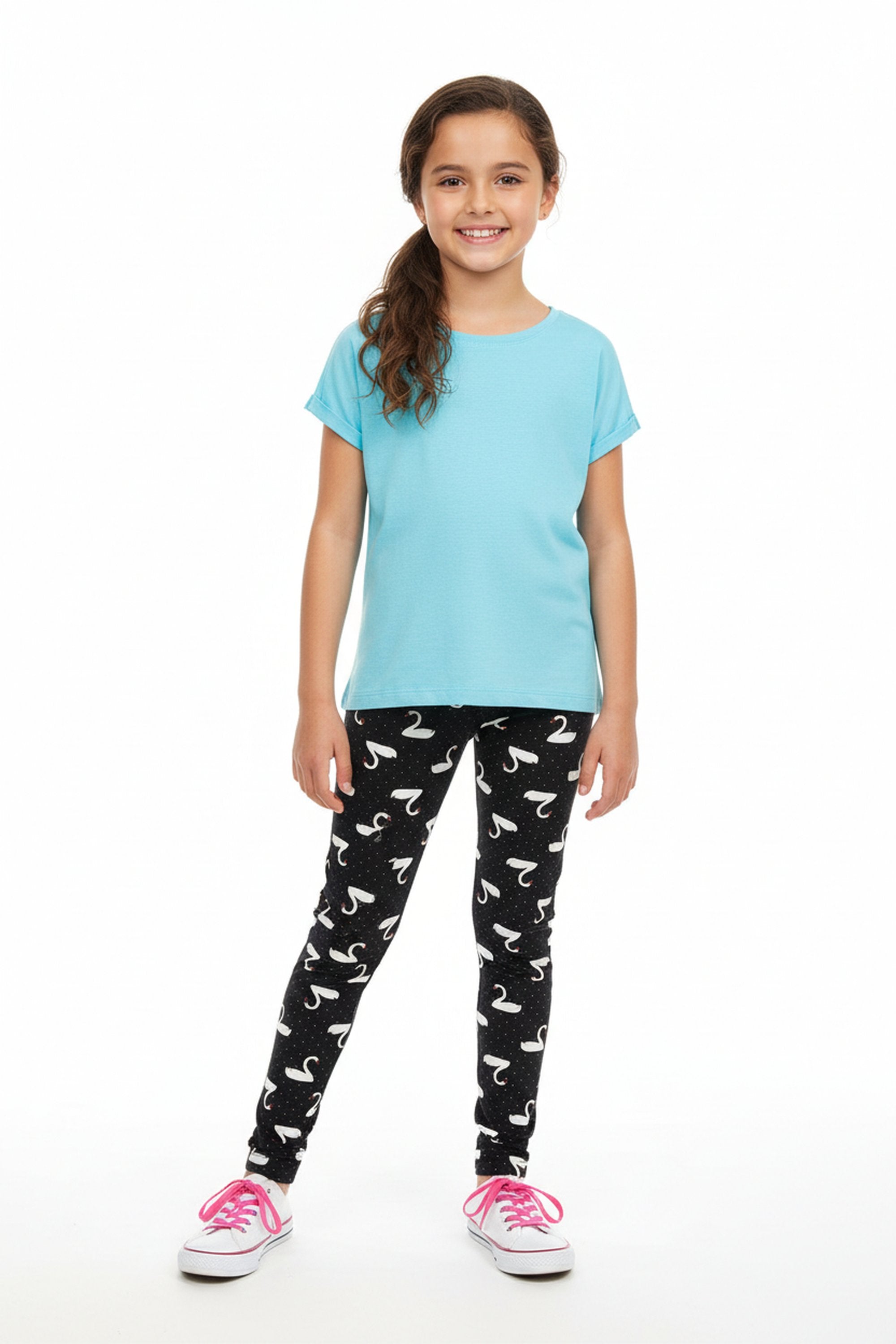 Buttery Smooth Summer Swan Kids Leggings