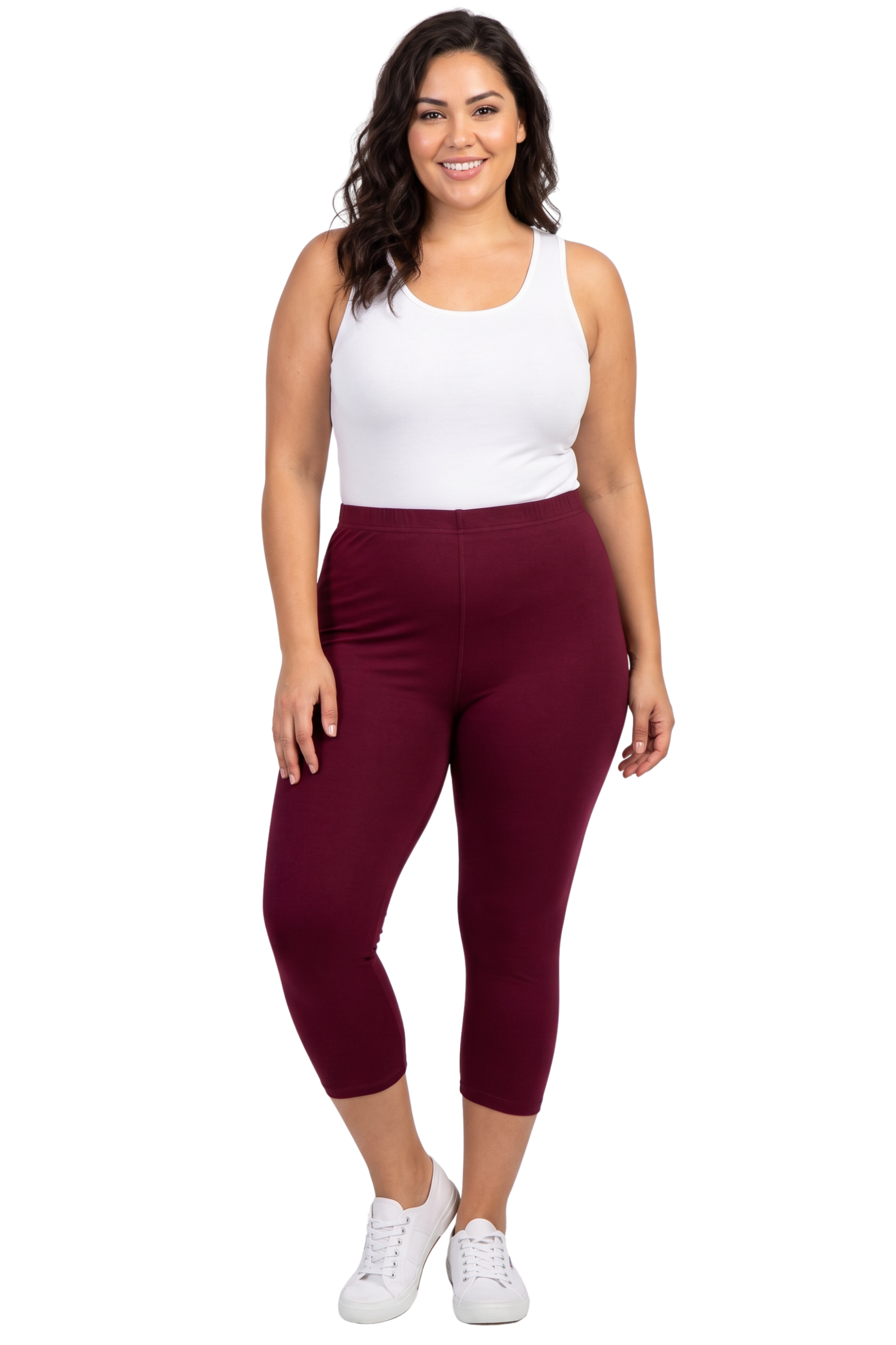 Buttery Smooth Solid Basic Extra Plus Size Capris - 3X-5X - New Mix
