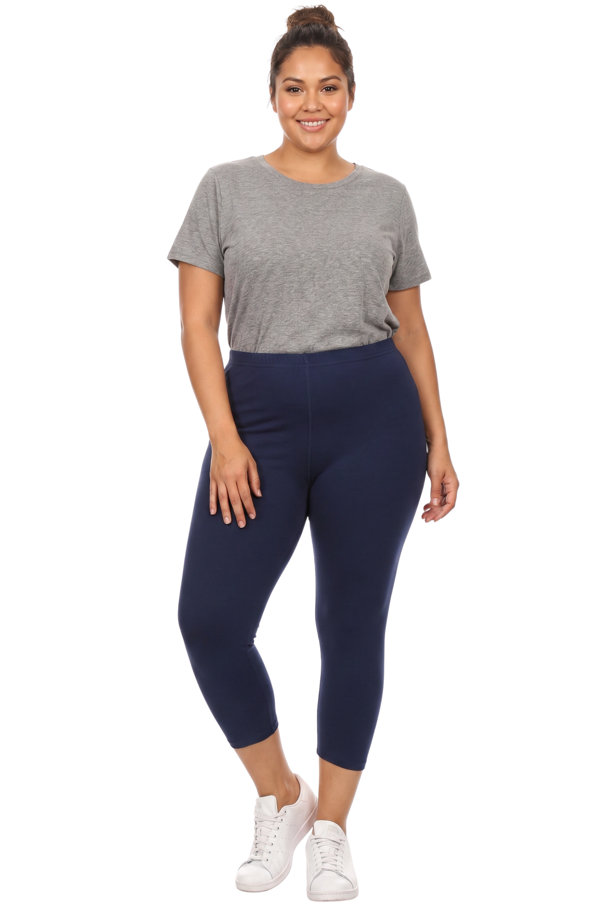 Buttery Smooth Solid Basic Extra Plus Size Capris - 3X-5X - New Mix